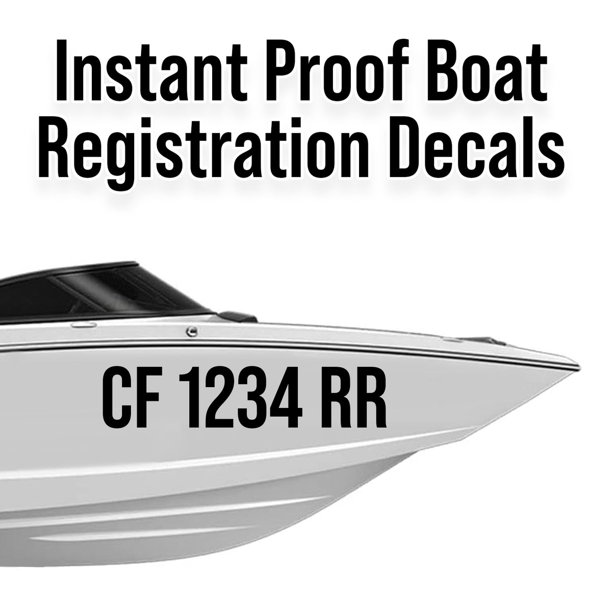 Make Your Own Boat Registration Lettering Decal Stickers (Live Preview