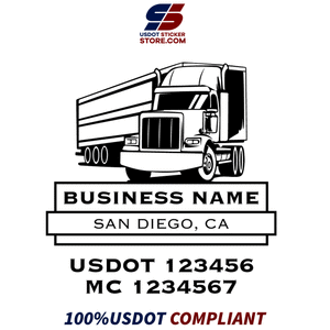 business name, location, usdot, mc truck decal