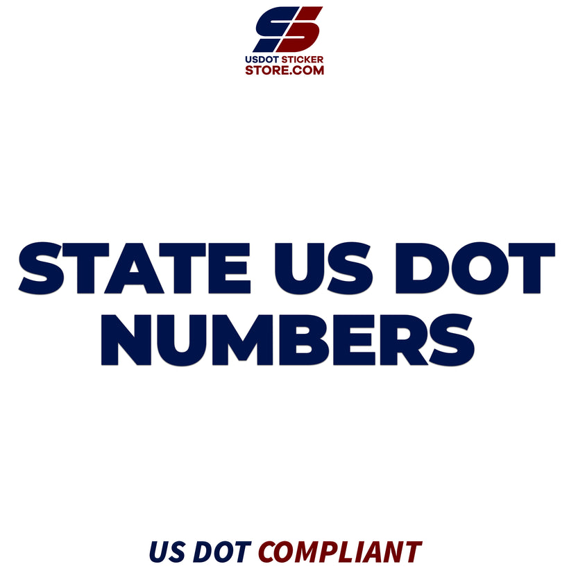 State US DOT Numbers