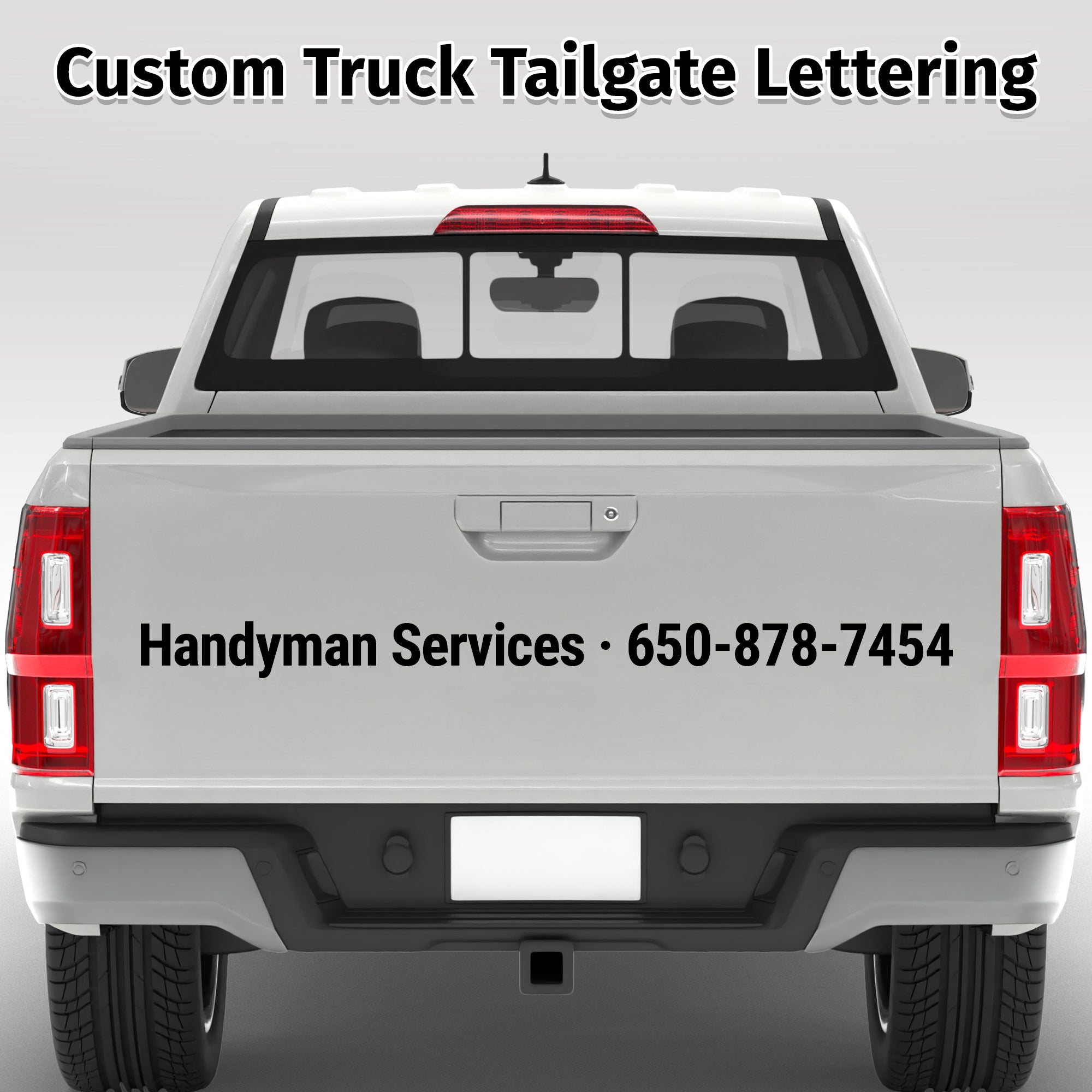 tailgate lettering decals