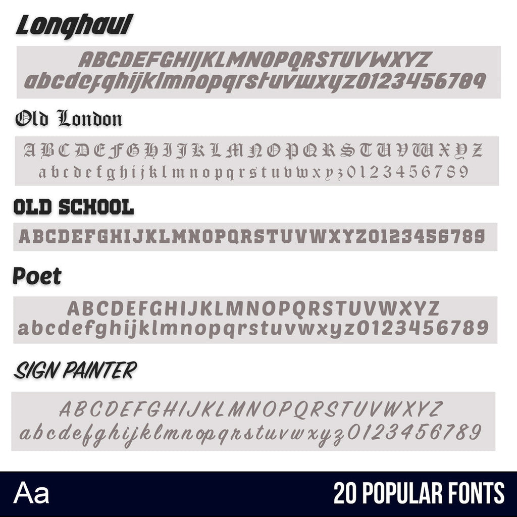 TACLA Regulation Number Decal Sticker, (Set of 2) – USDOT Sticker Store