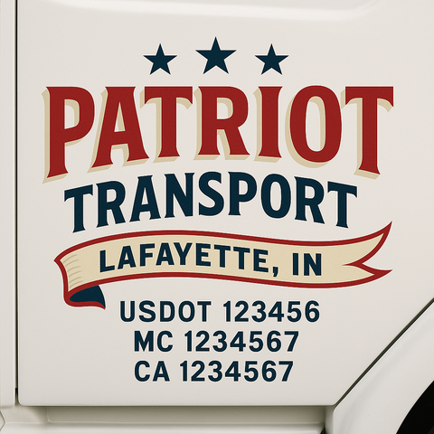 Custom Make Your Own Truck Door Lettering Decal Sticker Sign | Trucking, USDOT, MC, CA, GVW, KYU, VIN Truck Door Registration Number Decals (Set of 2)