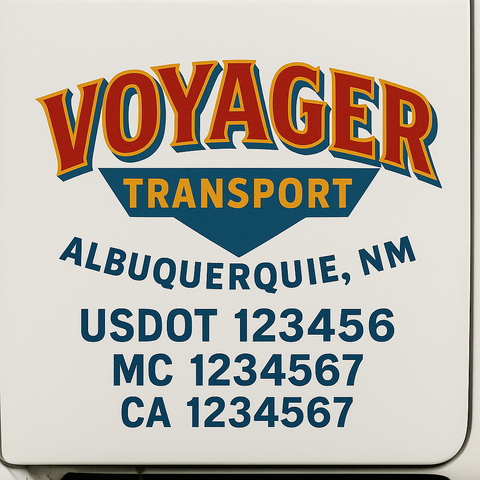 Custom Make Your Own Truck Door Lettering Decal Sticker Sign | Trucking, USDOT, MC, CA, GVW, KYU, VIN Truck Door Registration Number Decals (Set of 2)