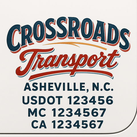 Custom Make Your Own Truck Door Lettering Decal Sticker Sign | Trucking, USDOT, MC, CA, GVW, KYU, VIN Truck Door Registration Number Decals (Set of 2)