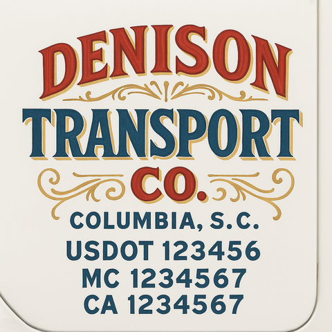 Custom Make Your Own Truck Door Lettering Decal Sticker Sign | Trucking, USDOT, MC, CA, GVW, KYU, VIN Truck Door Registration Number Decals (Set of 2)