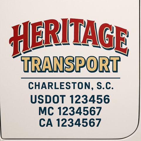 Custom Make Your Own Truck Door Lettering Decal Sticker Sign | Trucking, USDOT, MC, CA, GVW, KYU, VIN Truck Door Registration Number Decals (Set of 2)