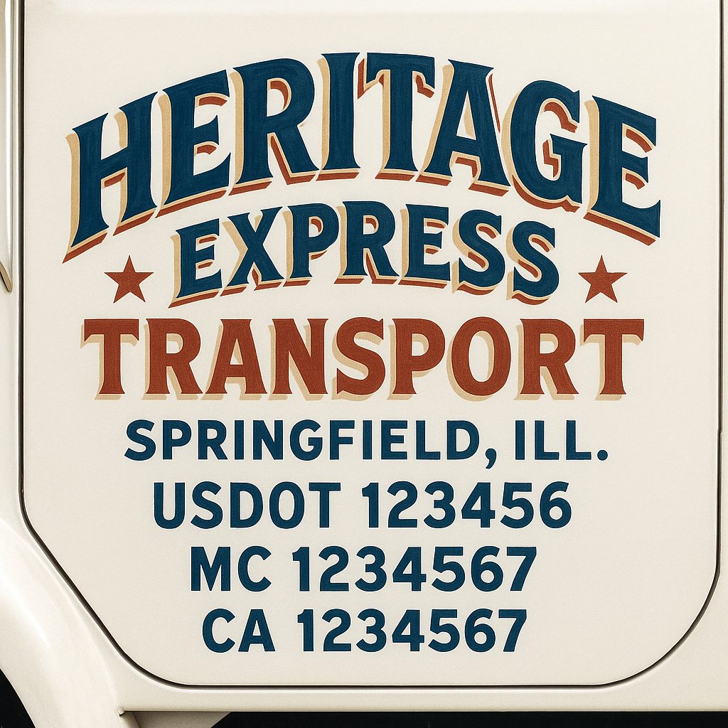 Custom Make Your Own Truck Door Lettering Decal Sticker Sign | Trucking, USDOT, MC, CA, GVW, KYU, VIN Truck Door Registration Number Decals (Set of 2)