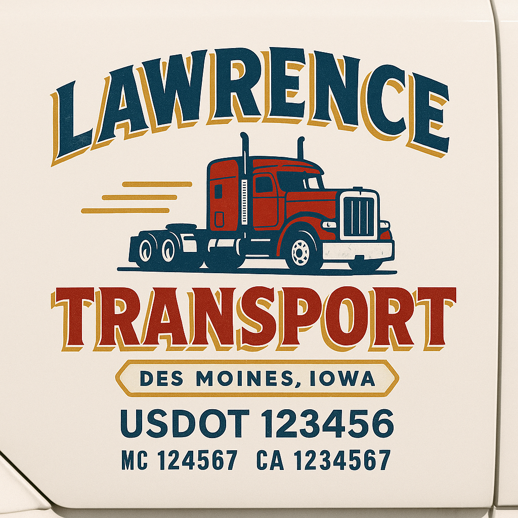 Custom Make Your Own Truck Door Lettering Decal Sticker Sign | Trucking, USDOT, MC, CA, GVW, KYU, VIN Truck Door Registration Number Decals (Set of 2)