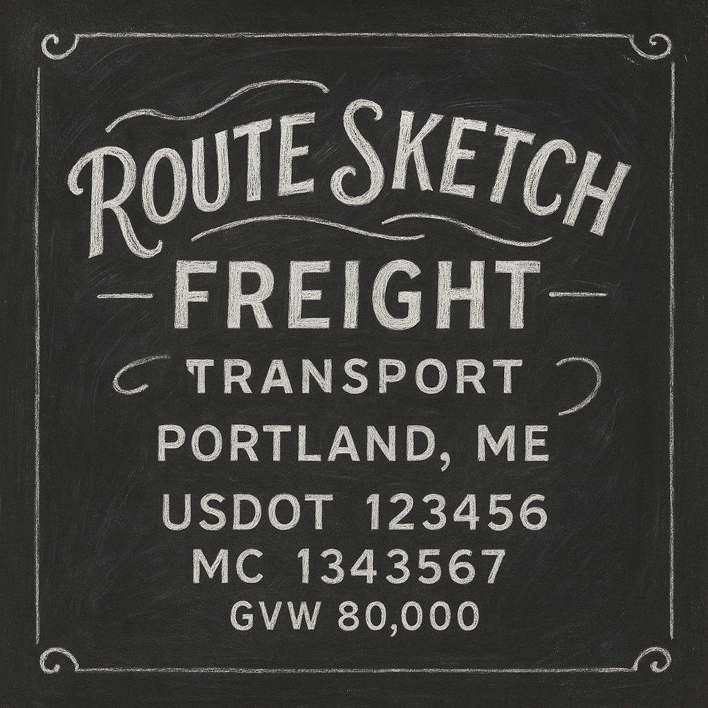 Custom Truck Door Lettering Sticker Decal Signs With Company Name, Location, USDOT, MC, CA, KYU, GVW & More | Create Your Own USDOT Truck Door Sign