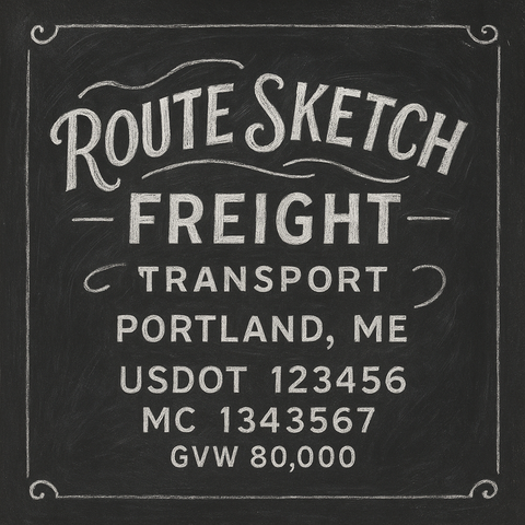 Custom Truck Door Lettering Sticker Decal Signs With Company Name, Location, USDOT, MC, CA, KYU, GVW & More | Create Your Own USDOT Truck Door Sign