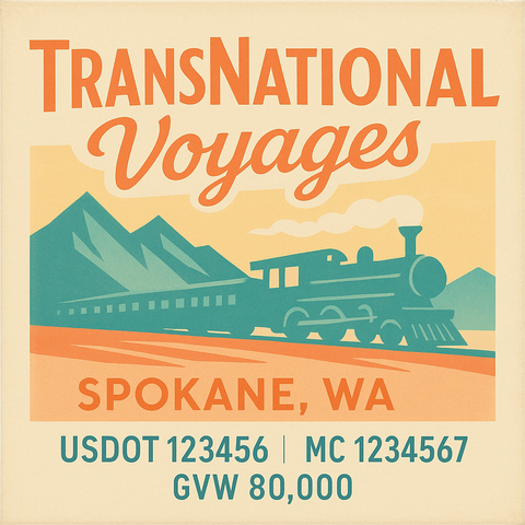 Custom Truck Door Lettering Sticker Decal Signs With Company Name, Location, USDOT, MC, CA, KYU, GVW & More | Create Your Own USDOT Truck Door Sign