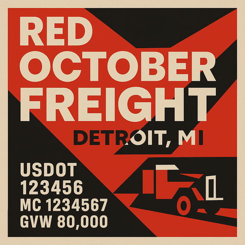 Custom Truck Door Lettering Sticker Decal Signs With Company Name, Location, USDOT, MC, CA, KYU, GVW & More | Create Your Own USDOT Truck Door Sign