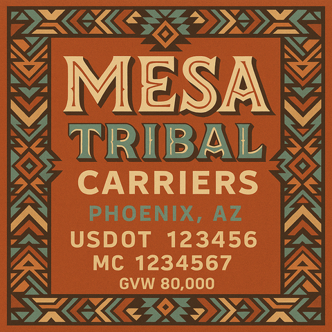 Custom Truck Door Lettering Sticker Decal Signs With Company Name, Location, USDOT, MC, CA, KYU, GVW & More | Create Your Own USDOT Truck Door Sign