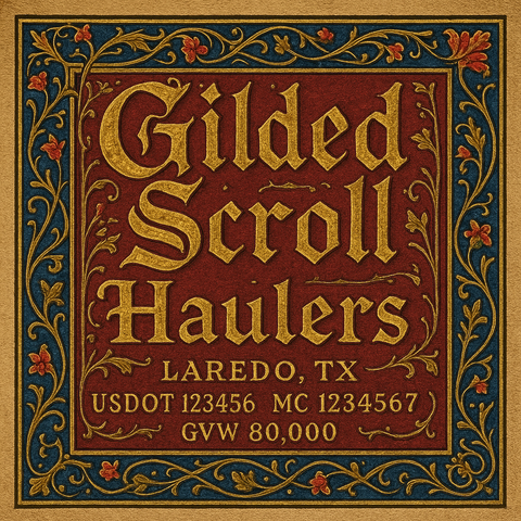 Custom Truck Door Lettering Sticker Decal Signs With Company Name, Location, USDOT, MC, CA, KYU, GVW & More | Create Your Own USDOT Truck Door Sign