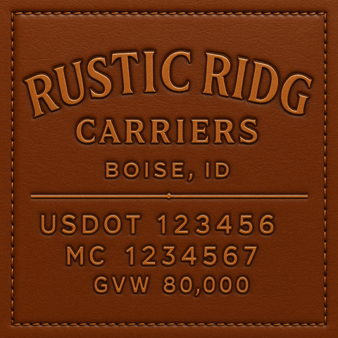 Custom Truck Door Lettering Sticker Decal Signs With Company Name, Location, USDOT, MC, CA, KYU, GVW & More | Create Your Own USDOT Truck Door Sign