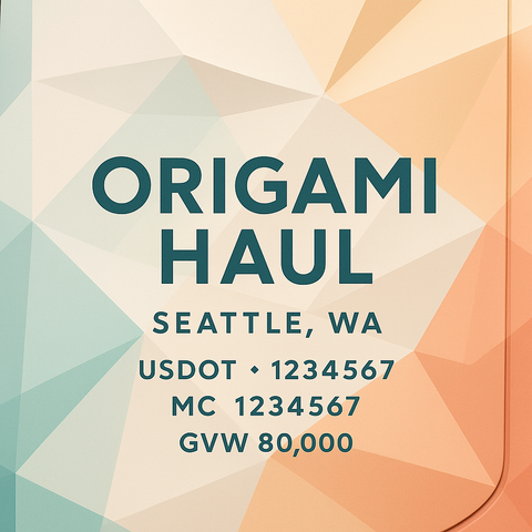 Custom Truck Door Lettering Sticker Decal Signs With Company Name, Location, USDOT, MC, CA, KYU, GVW & More | Create Your Own USDOT Truck Door Sign