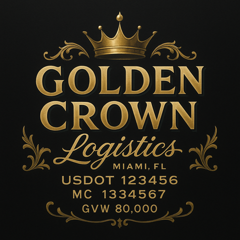 Custom Truck Door Lettering Sticker Decal Signs With Company Name, Location, USDOT, MC, CA, KYU, GVW & More | Create Your Own USDOT Truck Door Sign