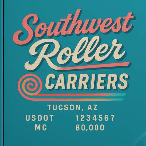 Custom Truck Door Lettering Sticker Decal Signs With Company Name, Location, USDOT, MC, CA, KYU, GVW & More | Create Your Own USDOT Truck Door Sign