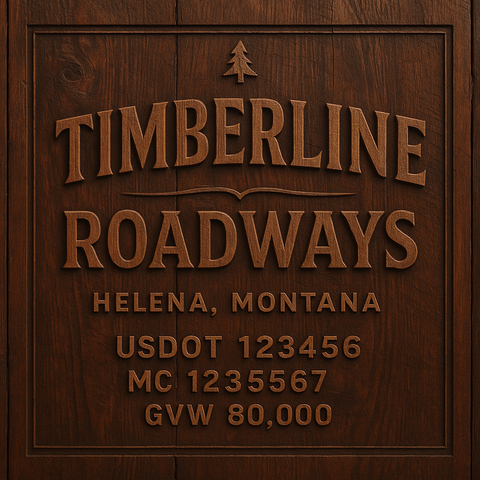 Custom Truck Door Lettering Sticker Decal Signs With Company Name, Location, USDOT, MC, CA, KYU, GVW & More | Create Your Own USDOT Truck Door Sign