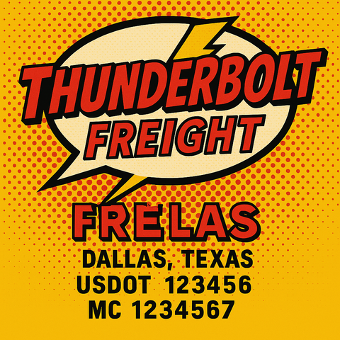 Custom Truck Door Lettering Sticker Decal Signs With Company Name, Location, USDOT, MC, CA, KYU, GVW & More | Create Your Own USDOT Truck Door Sign