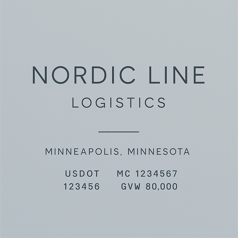 Custom Truck Door Lettering Sticker Decal Signs With Company Name, Location, USDOT, MC, CA, KYU, GVW & More | Create Your Own USDOT Truck Door Sign