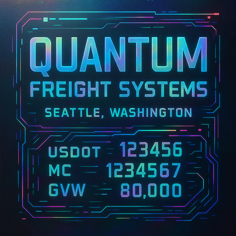 Custom Truck Door Lettering Sticker Decal Signs With Company Name, Location, USDOT, MC, CA, KYU, GVW & More | Create Your Own USDOT Truck Door Sign