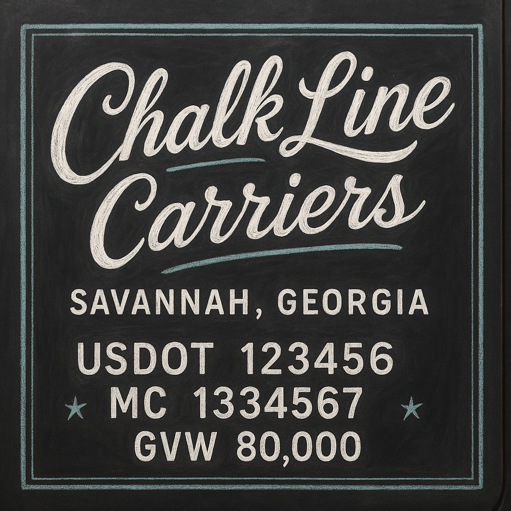 Custom Truck Door Lettering Sticker Decal Signs With Company Name, Location, USDOT, MC, CA, KYU, GVW & More | Create Your Own USDOT Truck Door Sign