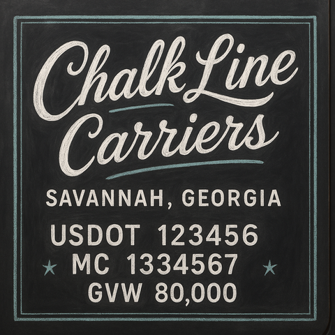 Custom Truck Door Lettering Sticker Decal Signs With Company Name, Location, USDOT, MC, CA, KYU, GVW & More | Create Your Own USDOT Truck Door Sign