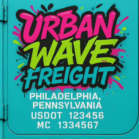 Custom Truck Door Lettering Sticker Decal Signs With Company Name, Location, USDOT, MC, CA, KYU, GVW & More | Create Your Own USDOT Truck Door Sign