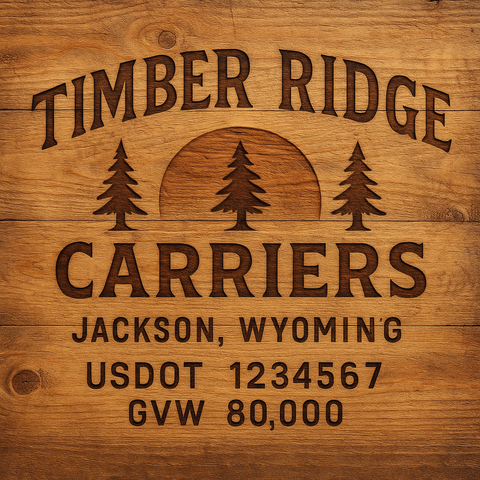 Custom Truck Door Lettering Sticker Decal Signs With Company Name, Location, USDOT, MC, CA, KYU, GVW & More | Create Your Own USDOT Truck Door Sign