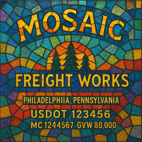 Custom Truck Door Lettering Sticker Decal Signs With Company Name, Location, USDOT, MC, CA, KYU, GVW & More | Create Your Own USDOT Truck Door Sign