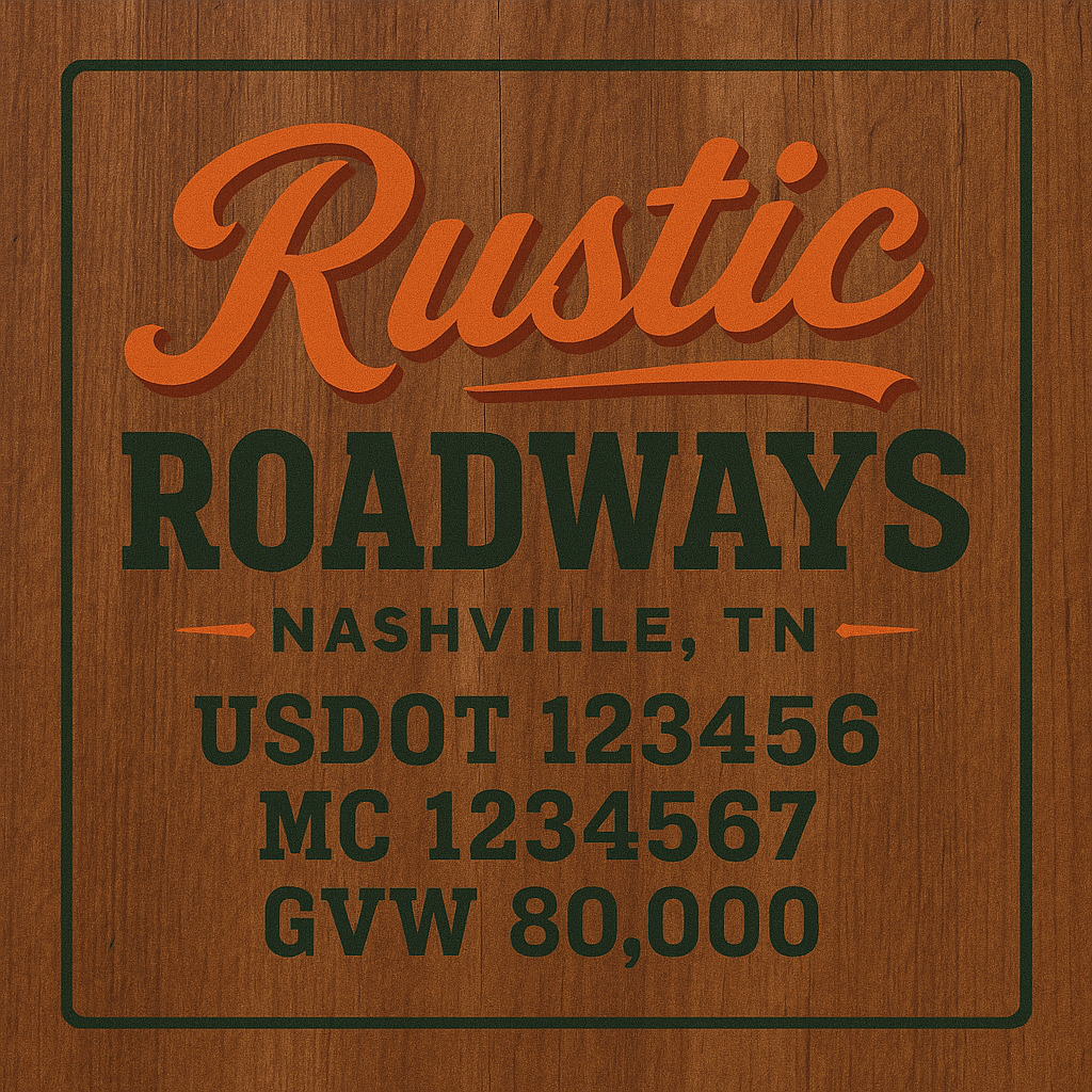 Custom Truck Door Lettering Sticker Decal Signs With Company Name, Location, USDOT, MC, CA, KYU, GVW & More | Create Your Own USDOT Truck Door Sign