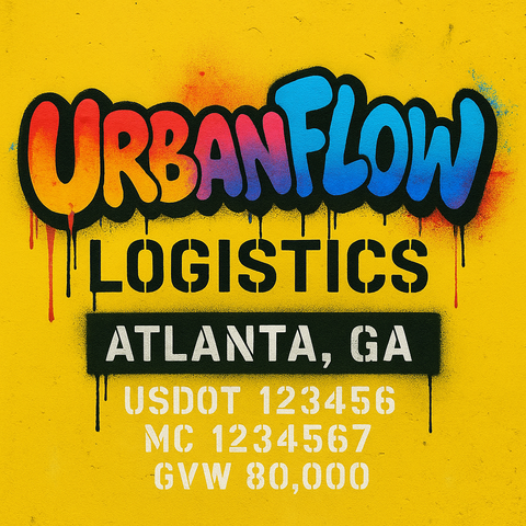 Custom Truck Door Lettering Sticker Decal Signs With Company Name, Location, USDOT, MC, CA, KYU, GVW & More | Create Your Own USDOT Truck Door Sign