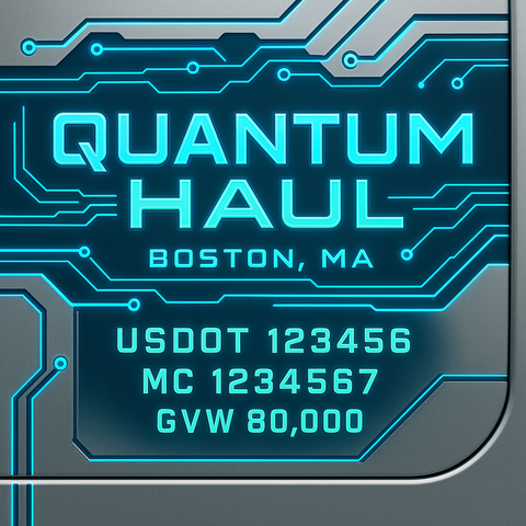 Custom Truck Door Lettering Sticker Decal Signs With Company Name, Location, USDOT, MC, CA, KYU, GVW & More | Create Your Own USDOT Truck Door Sign