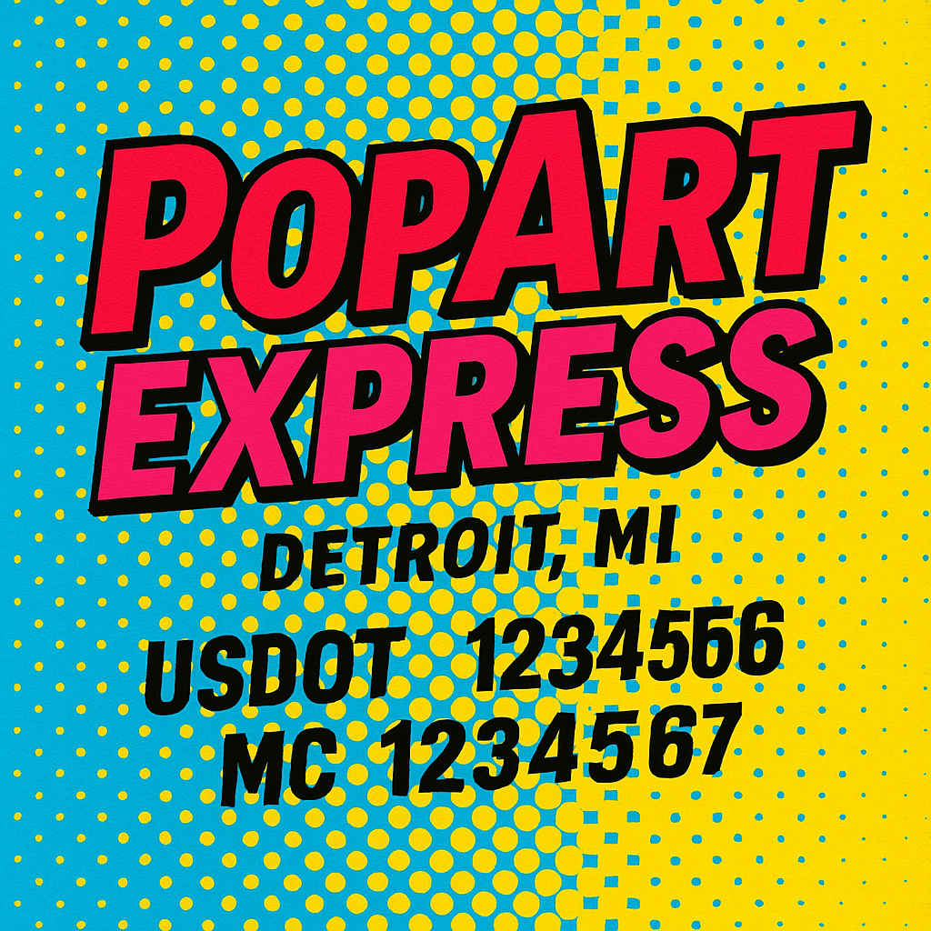 Custom Truck Door Lettering Sticker Decal Signs With Company Name, Location, USDOT, MC, CA, KYU, GVW & More | Create Your Own USDOT Truck Door Sign