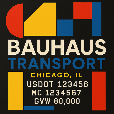 Custom Truck Door Lettering Sticker Decal Signs With Company Name, Location, USDOT, MC, CA, KYU, GVW & More | Create Your Own USDOT Truck Door Sign