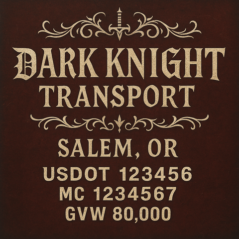 Custom Truck Door Lettering Sticker Decal Signs With Company Name, Location, USDOT, MC, CA, KYU, GVW & More | Create Your Own USDOT Truck Door Sign