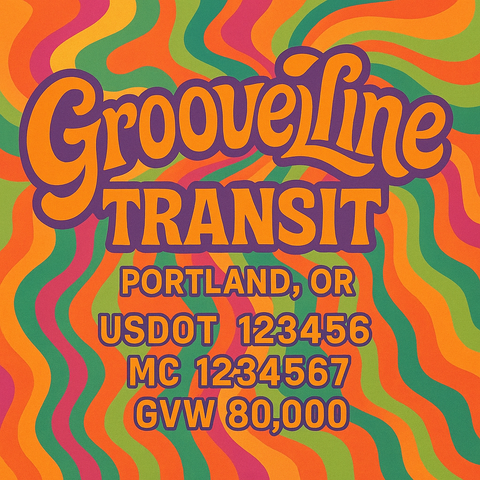 Custom Truck Door Lettering Sticker Decal Signs With Company Name, Location, USDOT, MC, CA, KYU, GVW & More | Create Your Own USDOT Truck Door Sign