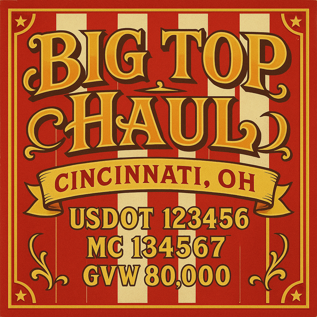 Custom Truck Door Lettering Sticker Decal Signs With Company Name, Location, USDOT, MC, CA, KYU, GVW & More | Create Your Own USDOT Truck Door Sign