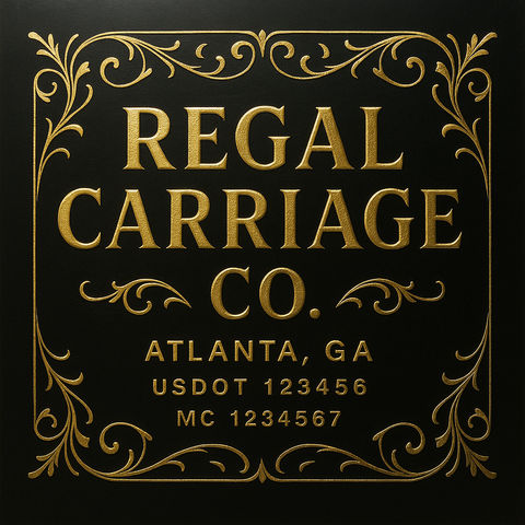 Custom Truck Door Lettering Sticker Decal Signs With Company Name, Location, USDOT, MC, CA, KYU, GVW & More | Create Your Own USDOT Truck Door Sign