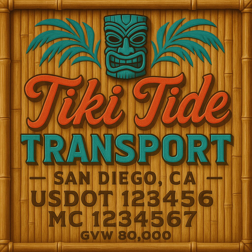 Custom Truck Door Lettering Sticker Decal Signs With Company Name, Location, USDOT, MC, CA, KYU, GVW & More | Create Your Own USDOT Truck Door Sign