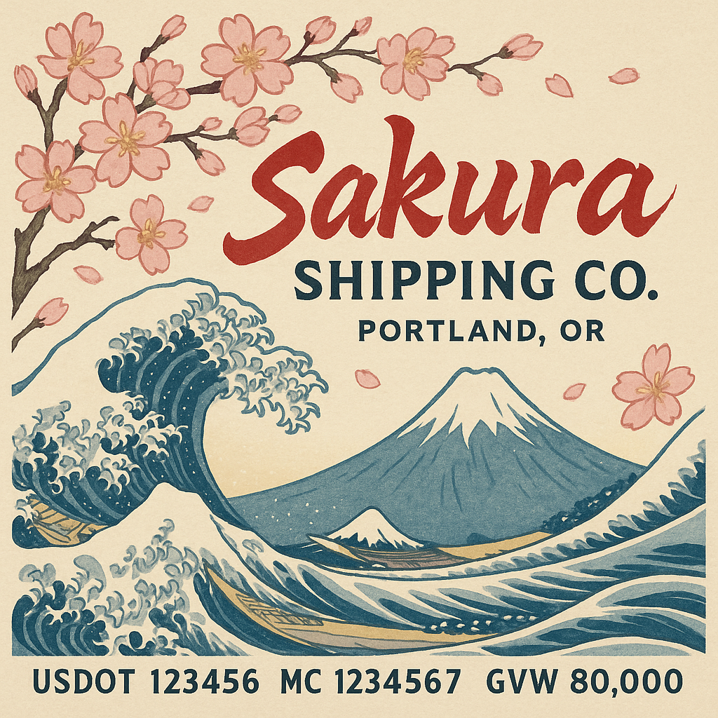 Custom Truck Door Lettering Sticker Decal Signs With Company Name, Location, USDOT, MC, CA, KYU, GVW & More | Create Your Own USDOT Truck Door Sign