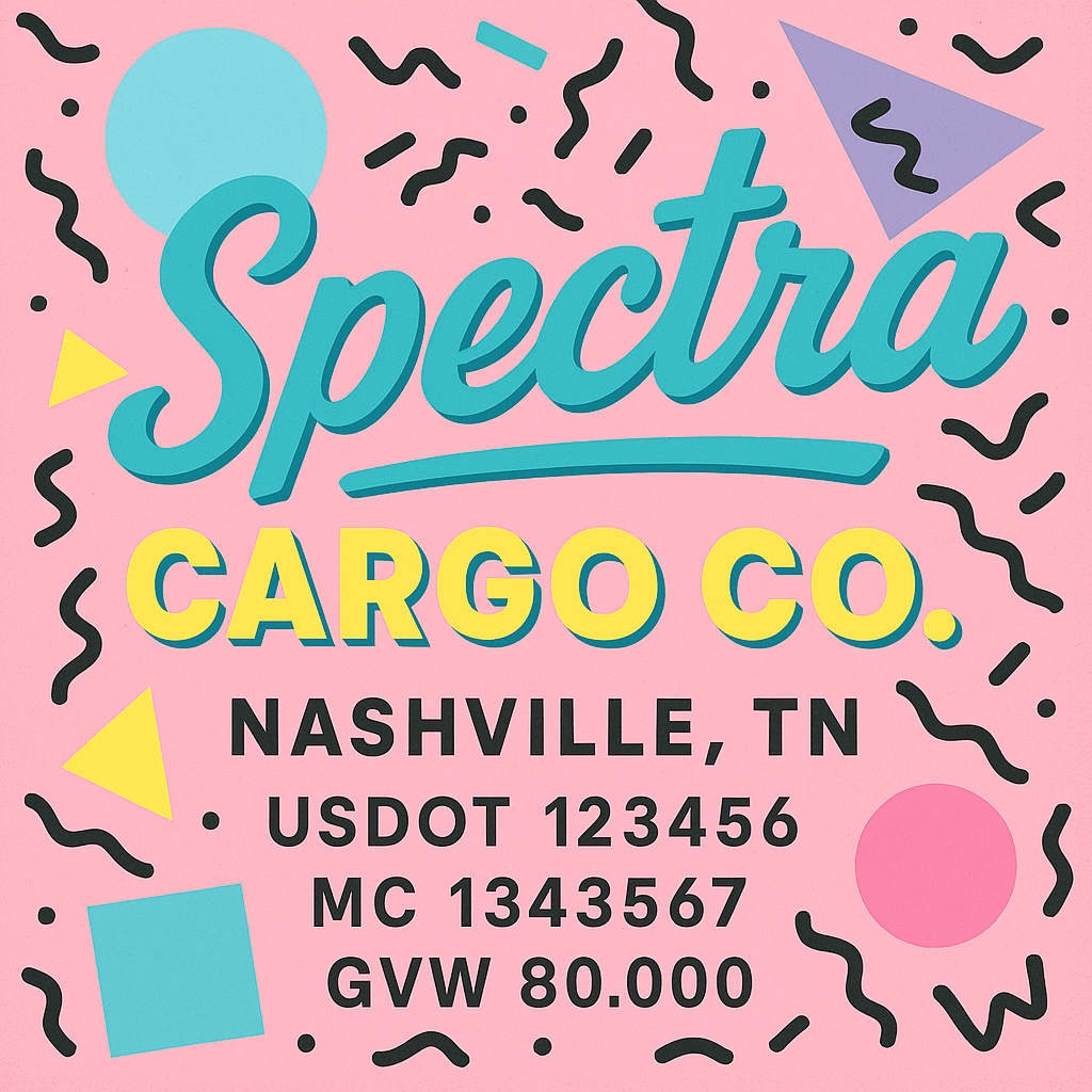 Custom Truck Door Lettering Sticker Decal Signs With Company Name, Location, USDOT, MC, CA, KYU, GVW & More | Create Your Own USDOT Truck Door Sign