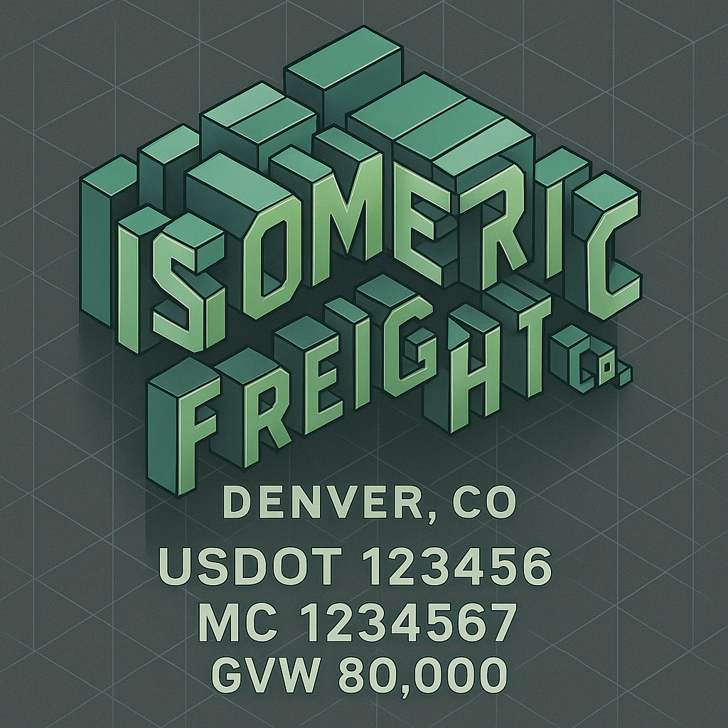 Custom Truck Door Lettering Sticker Decal Signs With Company Name, Location, USDOT, MC, CA, KYU, GVW & More | Create Your Own USDOT Truck Door Sign