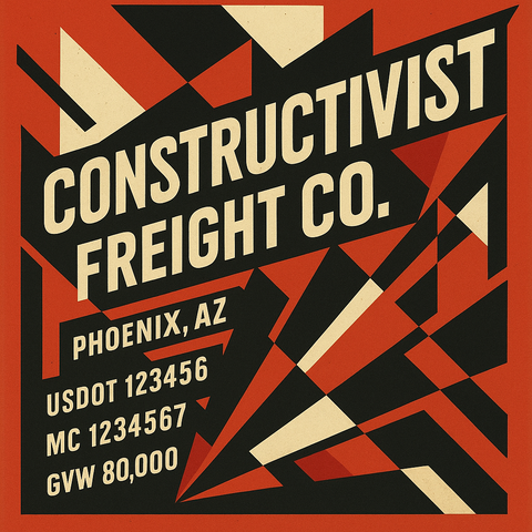 Custom Truck Door Lettering Sticker Decal Signs With Company Name, Location, USDOT, MC, CA, KYU, GVW & More | Create Your Own USDOT Truck Door Sign