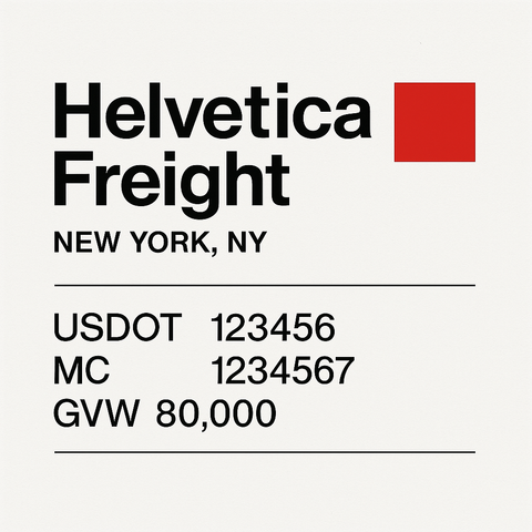 Custom Truck Door Lettering Sticker Decal Signs With Company Name, Location, USDOT, MC, CA, KYU, GVW & More | Create Your Own USDOT Truck Door Sign