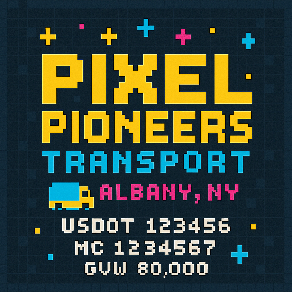 Custom Truck Door Lettering Sticker Decal Signs With Company Name, Location, USDOT, MC, CA, KYU, GVW & More | Create Your Own USDOT Truck Door Sign