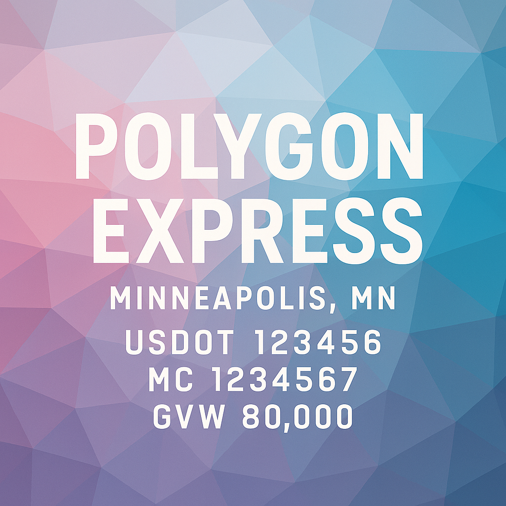 Custom Truck Door Lettering Sticker Decal Signs With Company Name, Location, USDOT, MC, CA, KYU, GVW & More | Create Your Own USDOT Truck Door Sign