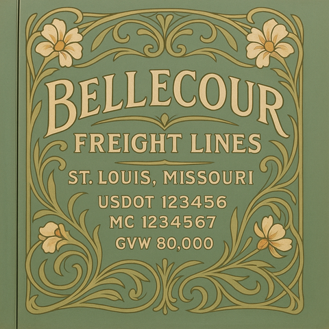 Custom Truck Door Lettering Sticker Decal Signs With Company Name, Location, USDOT, MC, CA, KYU, GVW & More | Create Your Own USDOT Truck Door Sign