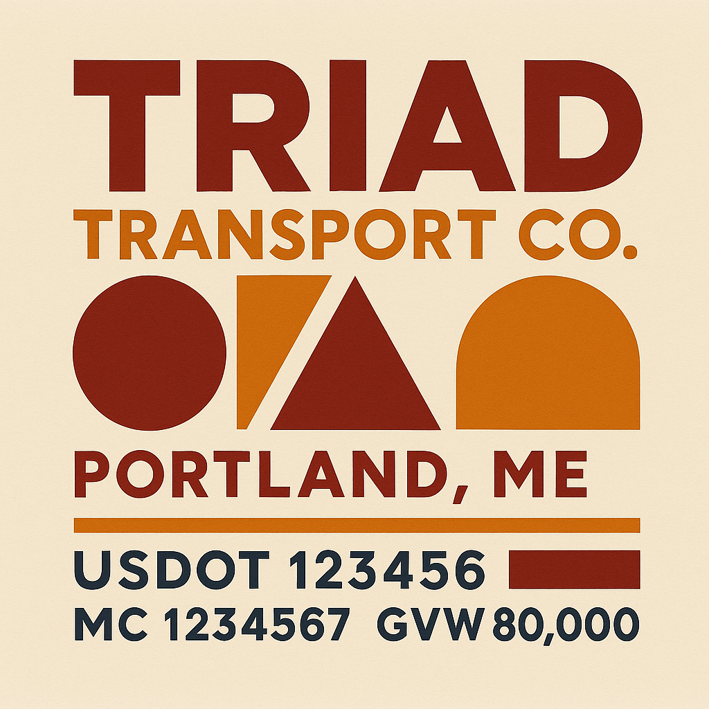 Custom Truck Door Lettering Sticker Decal Signs With Company Name, Location, USDOT, MC, CA, KYU, GVW & More | Create Your Own USDOT Truck Door Sign